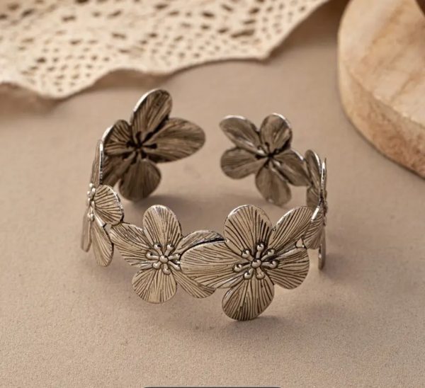 Antique Boho Cuff Silver